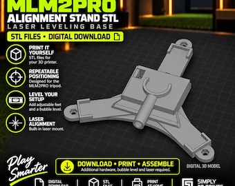 Rapsodo MLM2Pro Alignment Stand STL – Laser Leveling Base – 3D Print Digital Download