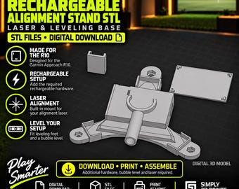 Garmin R10 Rechargeable Alignment Stand STL – Laser Leveling Base – 3D Print Digital Download