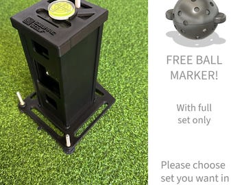 Square Golf Metal Case Leveling Base: Alignment Tool & Ball Marker