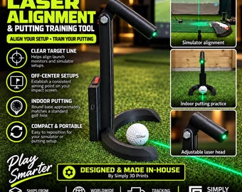 Golf Simulator Laser Alignment Tool – Putting Trainer & Launch Monitor Alignment