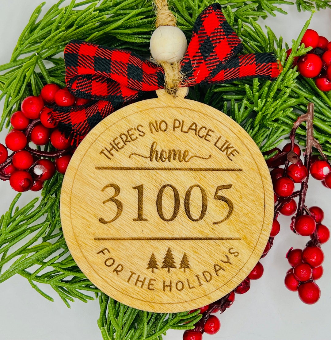 Custom Zip Code Ornament Holiday Ornament No Place Like Etsy