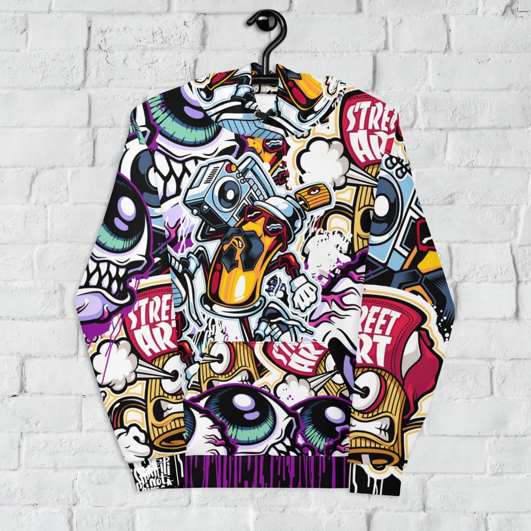 EMPIRE Graffiti Circle Full Zip Hoodie — Bold Men's Urban Streetwear main image 1