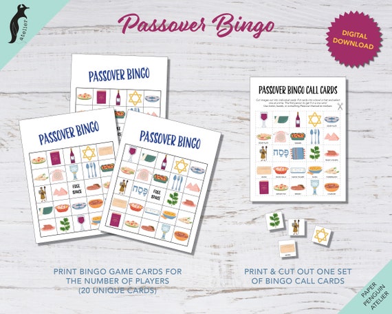 Printable Pesach Bingo Game