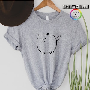 Pig Shirt, Pig Outline Shirt, Pig Birthday Shirt, Girl Pig Shirt, Boy Pig Shirt, Pig Shirt, Gift For Pig Lover, Pig Tee