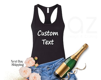 Custom Tank Top, Woman Racerback Tank Top, Personalized Racerback Tank Top, Custom Logo Tank Top, Tank Top, Add Your Own Logo, Custom Logo