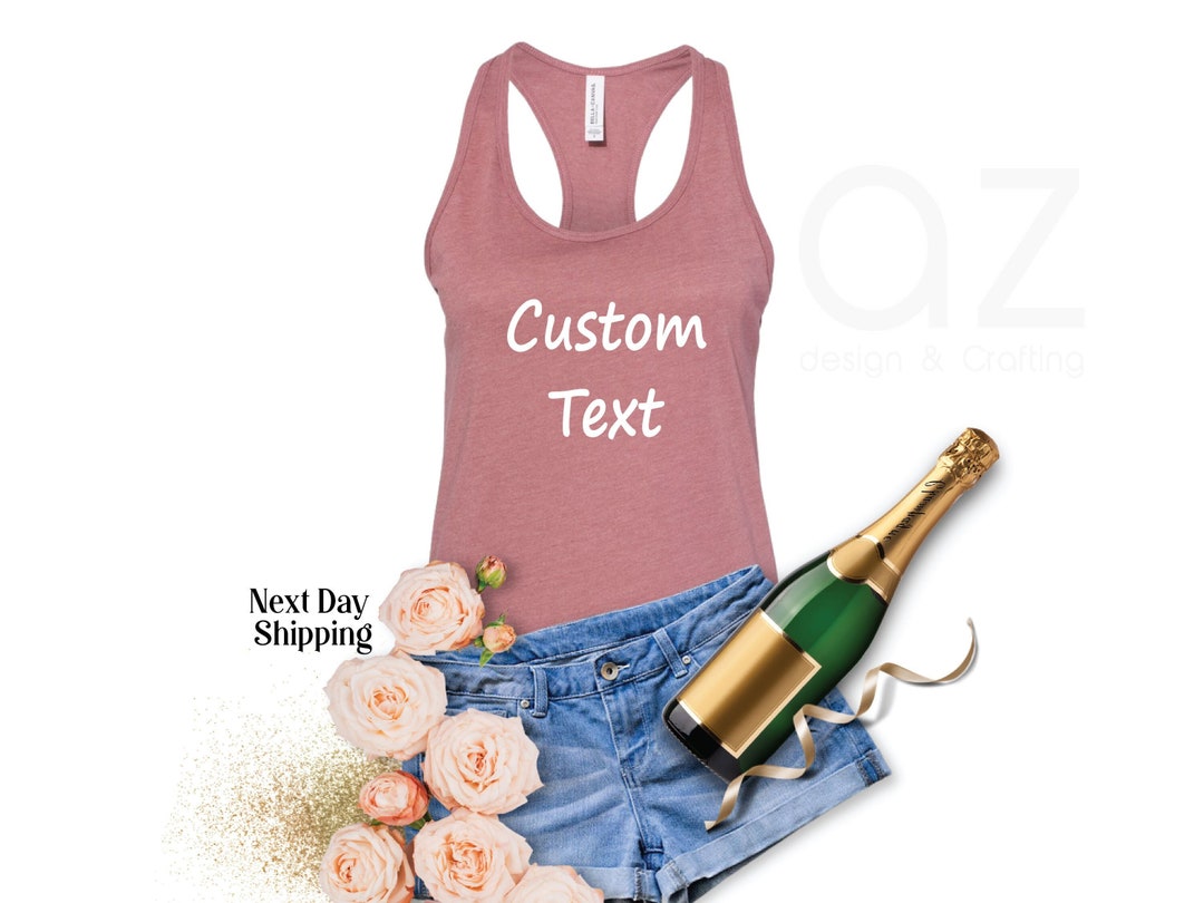Custom Tank Top, Woman Racerback Tank Top, Personalized Racerback Tank