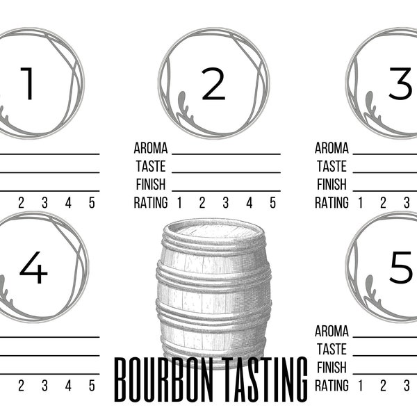 BOURBON | tasting mat | printable | instant download