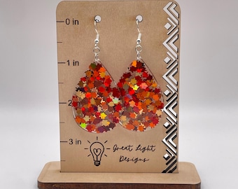 Fall Leaves Drop Earrings, Autumn Leaves Drop Earrings, Fall Earrings, Autumn Earrings