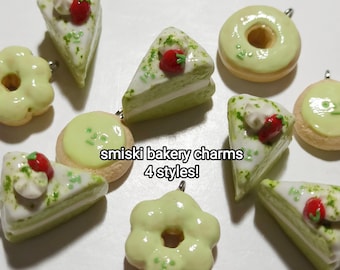 Ciondolo per telefono o portachiavi Smiski Bakery, regalo fatto a mano in argilla polimerica