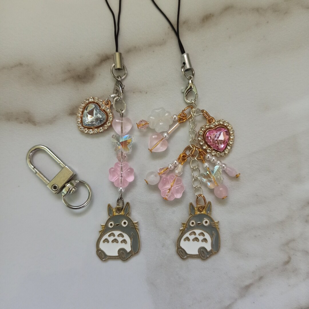 Cute Pink Sakura Totoro Phone Charm My Neighbor Totoro Gift Etsy
