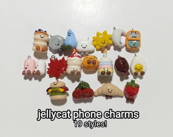 Jelly cat inspired Polymer clay charms, Handmade accessory