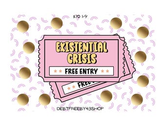 existential crisis funny sayings scratch off savings challenges 4”x6” laminated Save 70