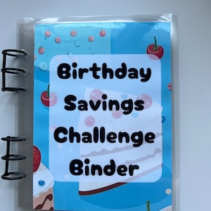 Birthday savings challenge book, 12 challenges, scratch and save, roll and save and dice games.