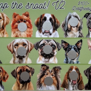 Boop the snoot V2! scratch off savings challenges 5”x7” laminated Save 100+