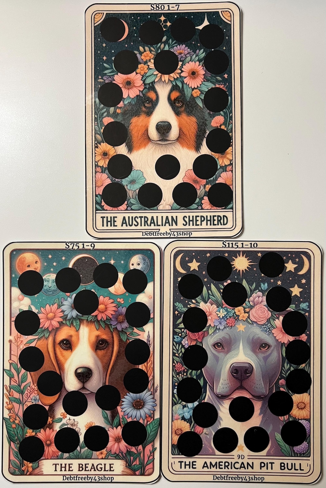 pretty-flower-crown-dog-puppy-tarot-cards-scratch-off-savings
