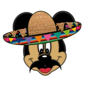 Digital Download Mexican Mickey DTG DTF Sublimation Tshirts Sweat Shirts