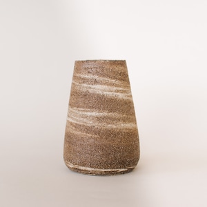 Ceramic vase, Flower vase, Stoneware vase, Brown-Beige speckled vase, Handmade ceramic vase