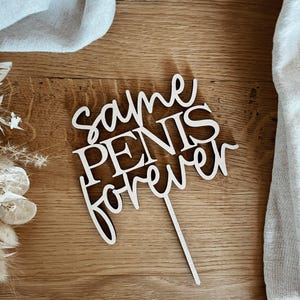 Junggesellinnenabschied Caketopper, Topper aus Holz für JGA Frau, lustig und originell, 3D Schriftzug