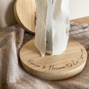 CANDLE HOLDER - personalized - baptism - wedding - communion - candle accessories for block candles