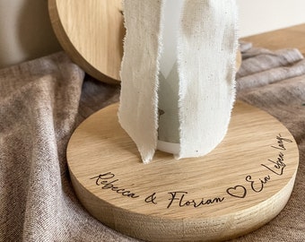 KERZENHALTER - personalisiert - Taufe - Hochzeit - Kommunion - Kerzenzubehör für Blockkerzen