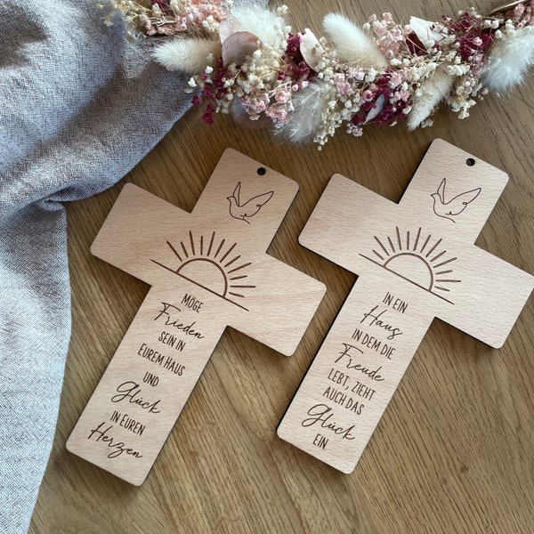 KREUZ - Geschenk zum Einzug - Einweihung  - Holzkreuz - Geschenk aus Holz