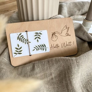 GUTSCHEINKARTE Geschenkverpackung für Karten zur Geburt