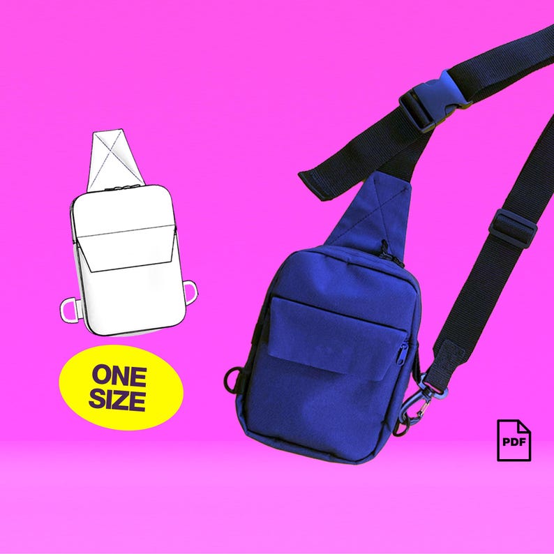 Sling Bag Sewing Pattern PDF Download Easy Sew Cross Body Fanny Pack ...