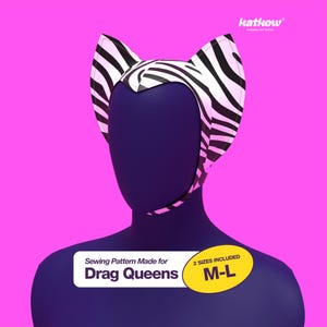Bat Ear Hat Sewing Pattern for Drag Queens Halloween Cap PDF Download