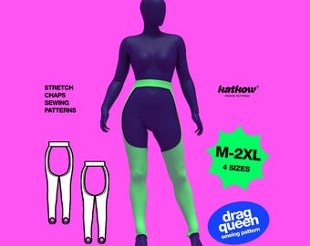 Stretch Chaps (M-2XL) Sewing Patterns For Drag Queens Costume Pants Bottoms