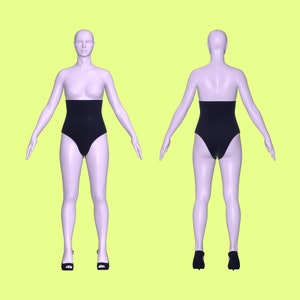 Shapewear Pattern Waist Cover Undergarment Sewing Pattern (XS-4X) - PDF - Drag Queen ...