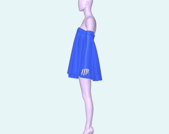 Off-the-shoulder Babydoll Dress Pattern for Drag Queens  Mini Skirt, Goth,  Cosplay & Party Dress Sewing PDF - Etsy