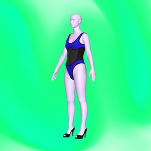 katkow drag queen colorblock bodysuit leotard sewing pattern angle