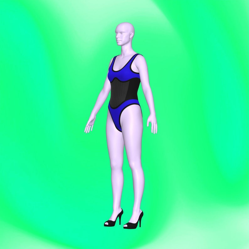 katkow drag queen colorblock bodysuit leotard sewing pattern angle