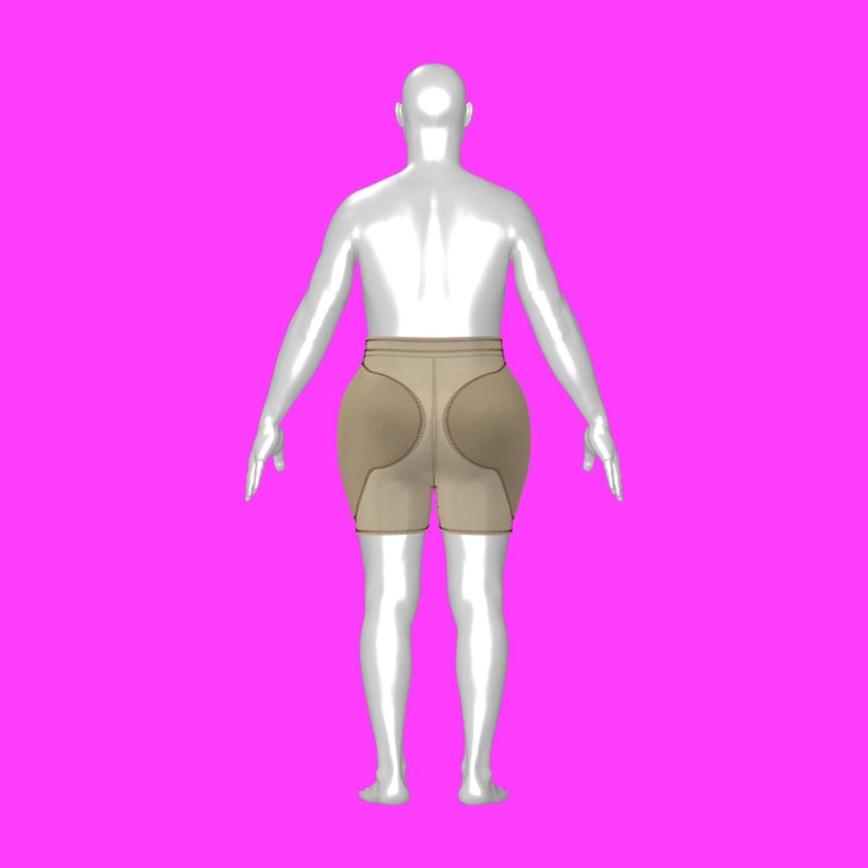 katkow drag queen shapewear hip pads sewing pattern back