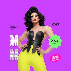 Belted Ribbon Top (XS-L) Sewing Pattern For Drag Queens Holiday Costume Outfit Corset Accessory