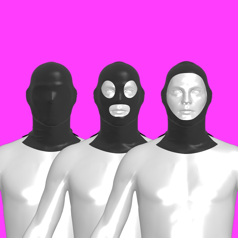 Facekini Sewing Pattern one Size PDF DOWNLOAD Drag Queen Etsy