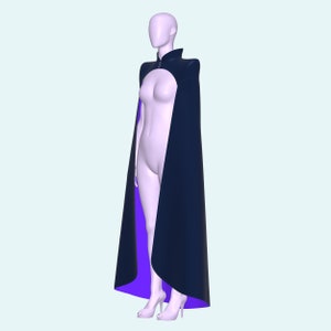 Pointed Shoulder Cape Sewing Pattern (sizes XS-4X) - PDF - Drag Queen ...