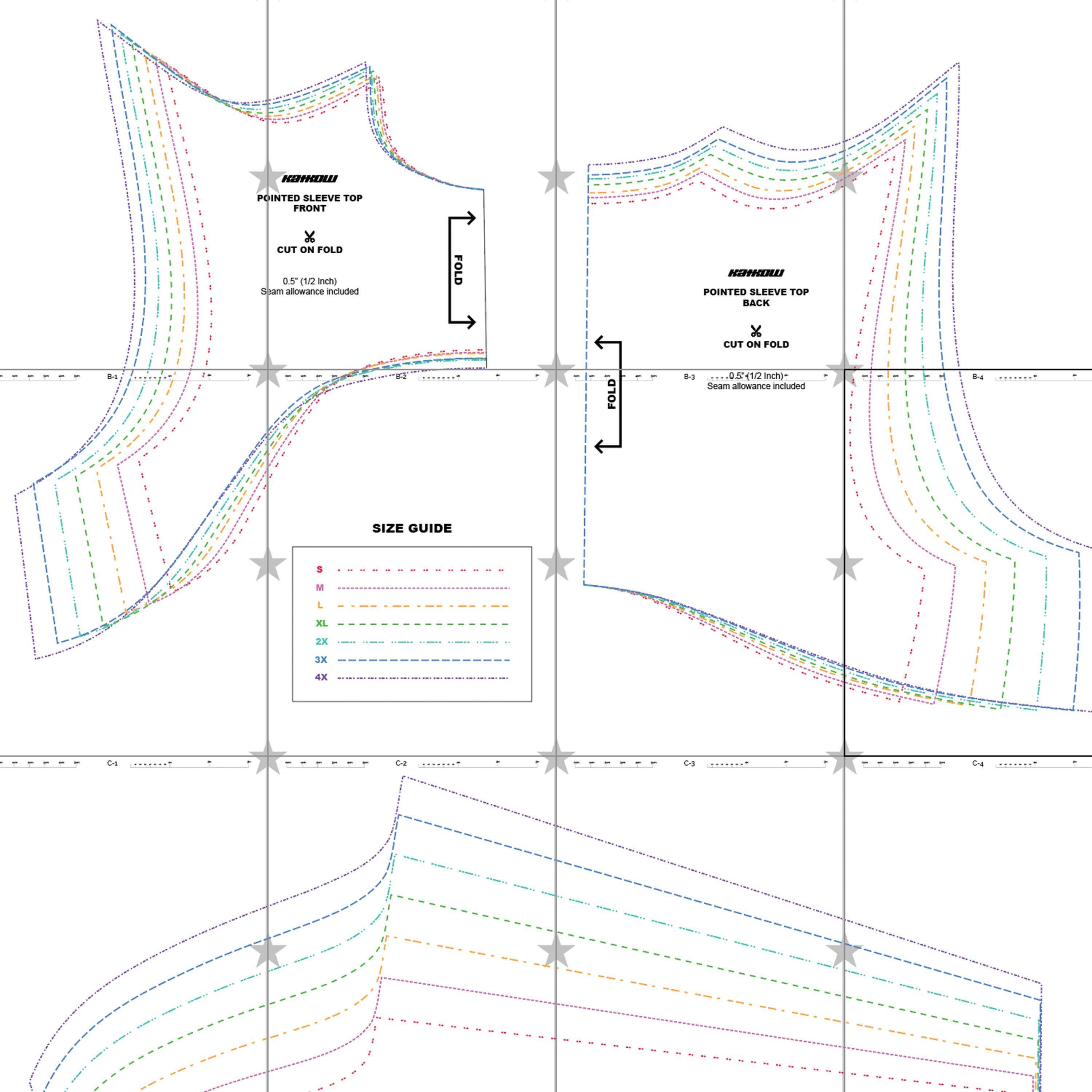 Pointed Shoulder Shrug Sewing Pattern sizes S 4X PDF Etsy Australia