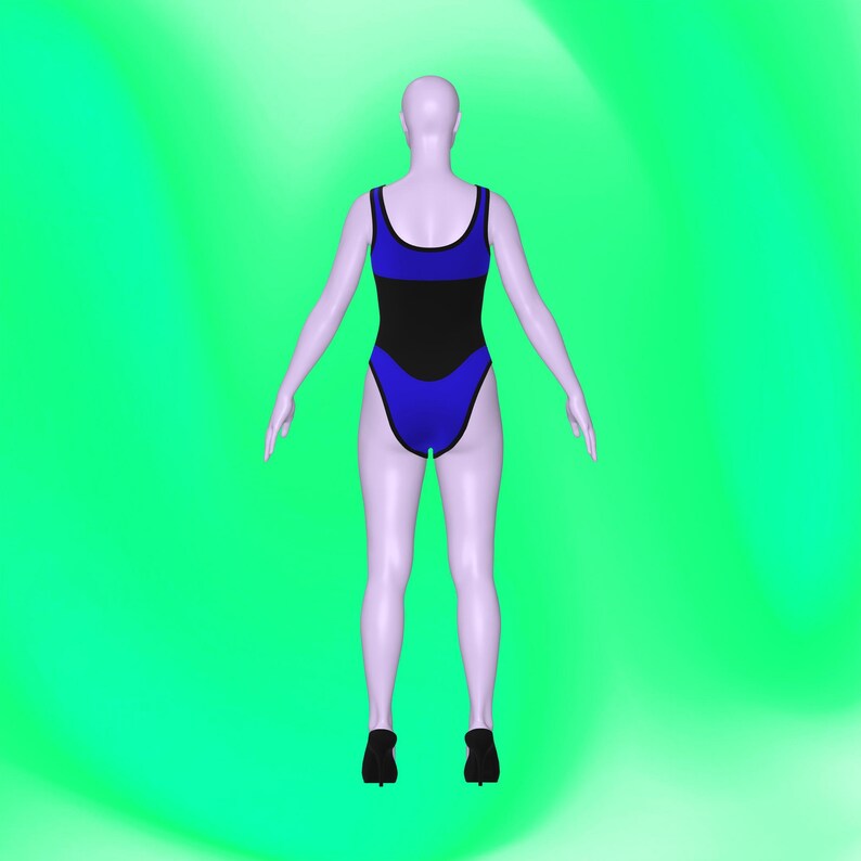katkow drag queen colorblock bodysuit leotard sewing pattern back