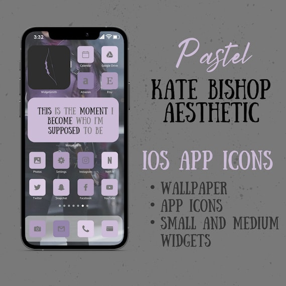 Pastel Theme Kate Bishop Hawkeye Aesthetic Ios 14 App Icon Covers.