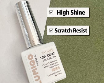 High Gloss No Wipe  Top Coat ProtectorLong Lasting Brush on UV Gel Polish