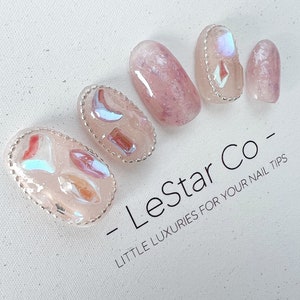 Reusable Purple Dream | Premium Press on Nails Gel Hand Painted Pressons Pressons Colorful Gel Nail Artist faux nails xwz206