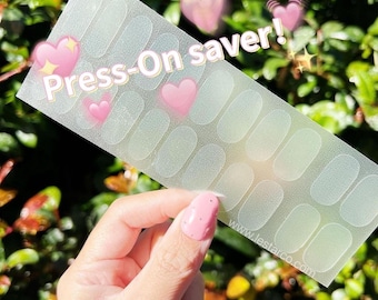 Timed Offer 4 For 3) Press On Nail Protection Sheets Minimize Glue Damage