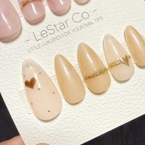 Timed Offer 4 For 3) Handmade Press On Rosy Nude Kiss Gel Acrylic Nails image 4