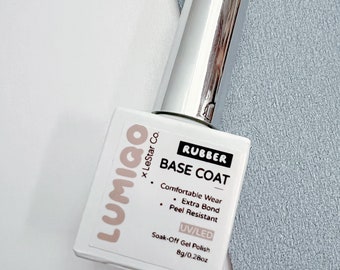 Rubber Base Coat Extra Bond | Comfortable to wear Long lasting Bush on UV Gels | Natural Nails  | False Tips | Nail Art Supply By LUMIQO