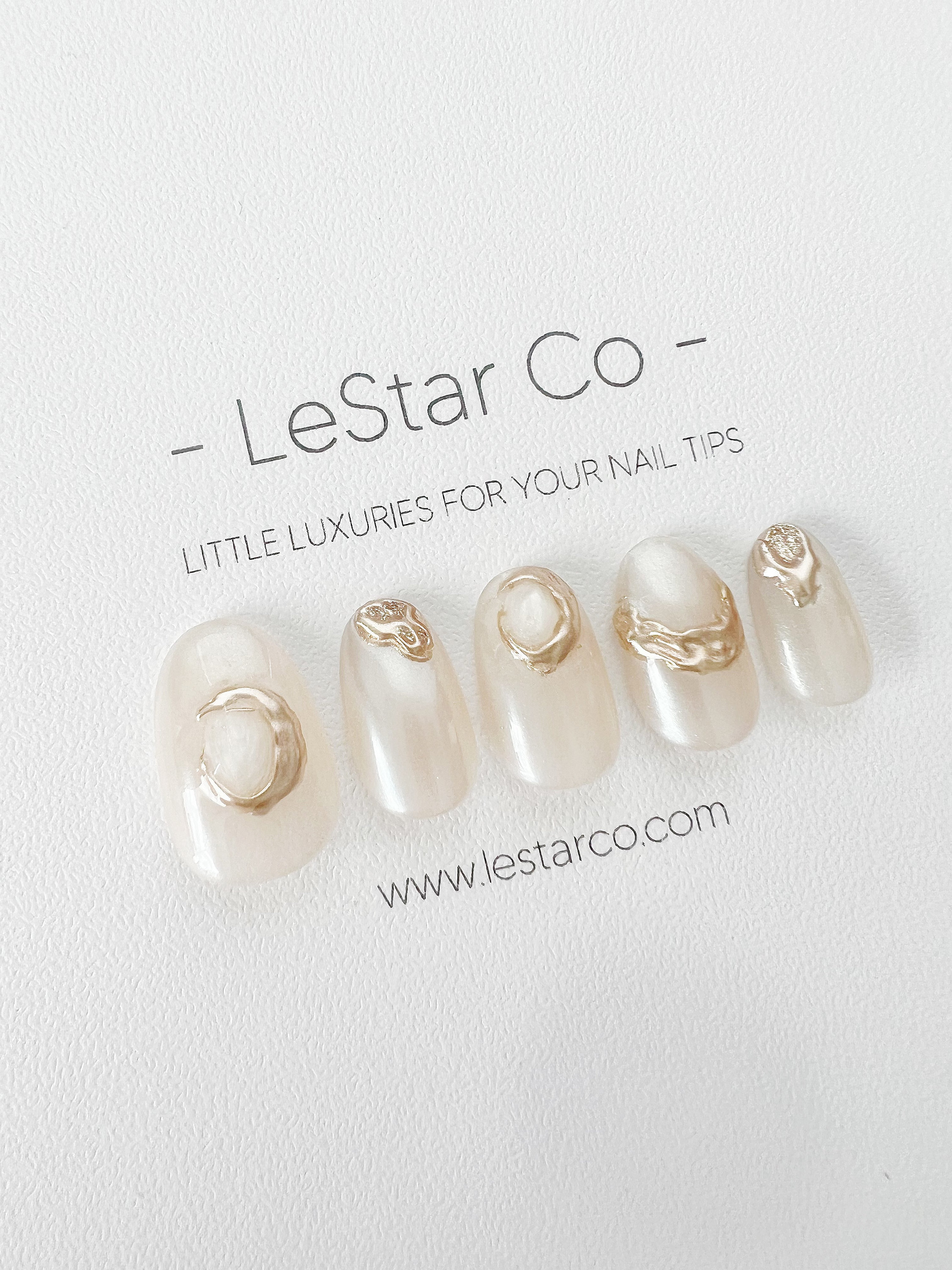 Reusable Moonlit | Premium Press on Nails Gel Hand Painted Pressons Customizable Gel Nail Artist faux nails ML296