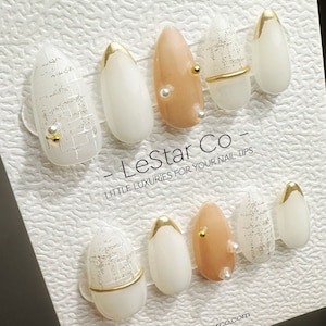 ReusableBeautiful Fool | Premium Press on Nails Gel | Fake Nails | Cute Fun Colorful Gel Nail Artist faux nails QN591