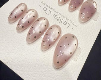 Timed Offer 4 For 3) Handmade Press On Sugar Plum Pop Gel Acrylic Nails