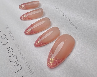 Reusable Summer Glow | Handmade Press On Gel Acrylic Nails | 4for3 Timed Offer
