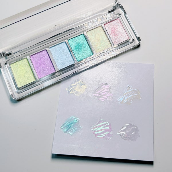 Chrome Mirror Powder Palette | Aurora Polar light Mermaid Effect Powder |Holographic Nail Art Supply